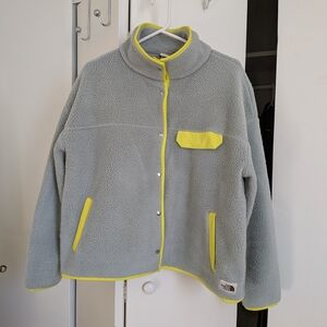 Gray and Yellow Fleece Jacket